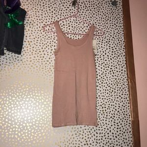 Dusty pink everyday tank with gold shimmer